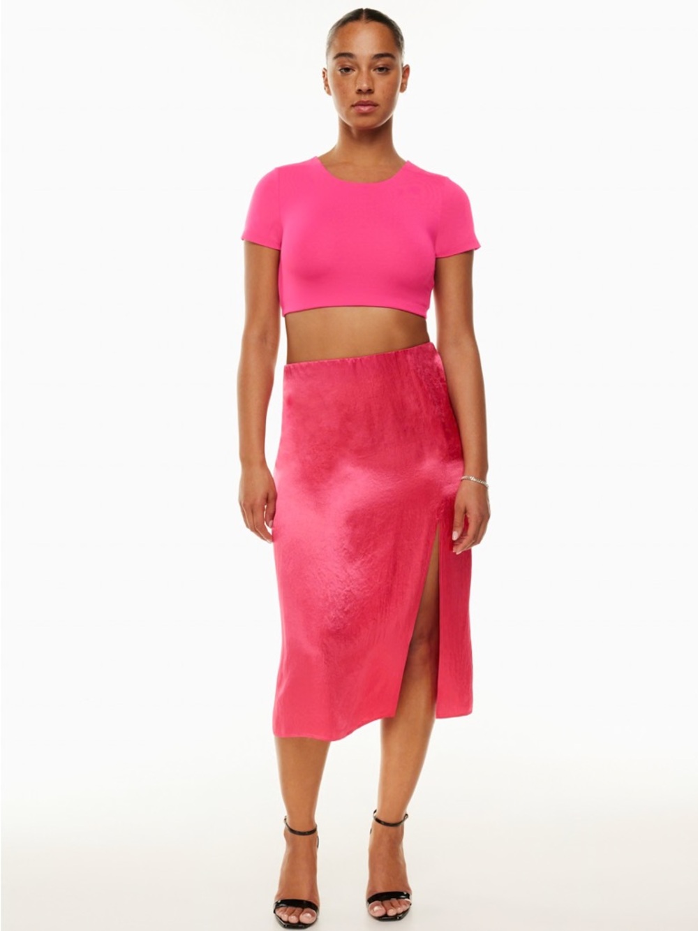 *NEW w/ tag* Aritzia Babaton Eames Satin Skirt. Size:12. Color: Eros Pink